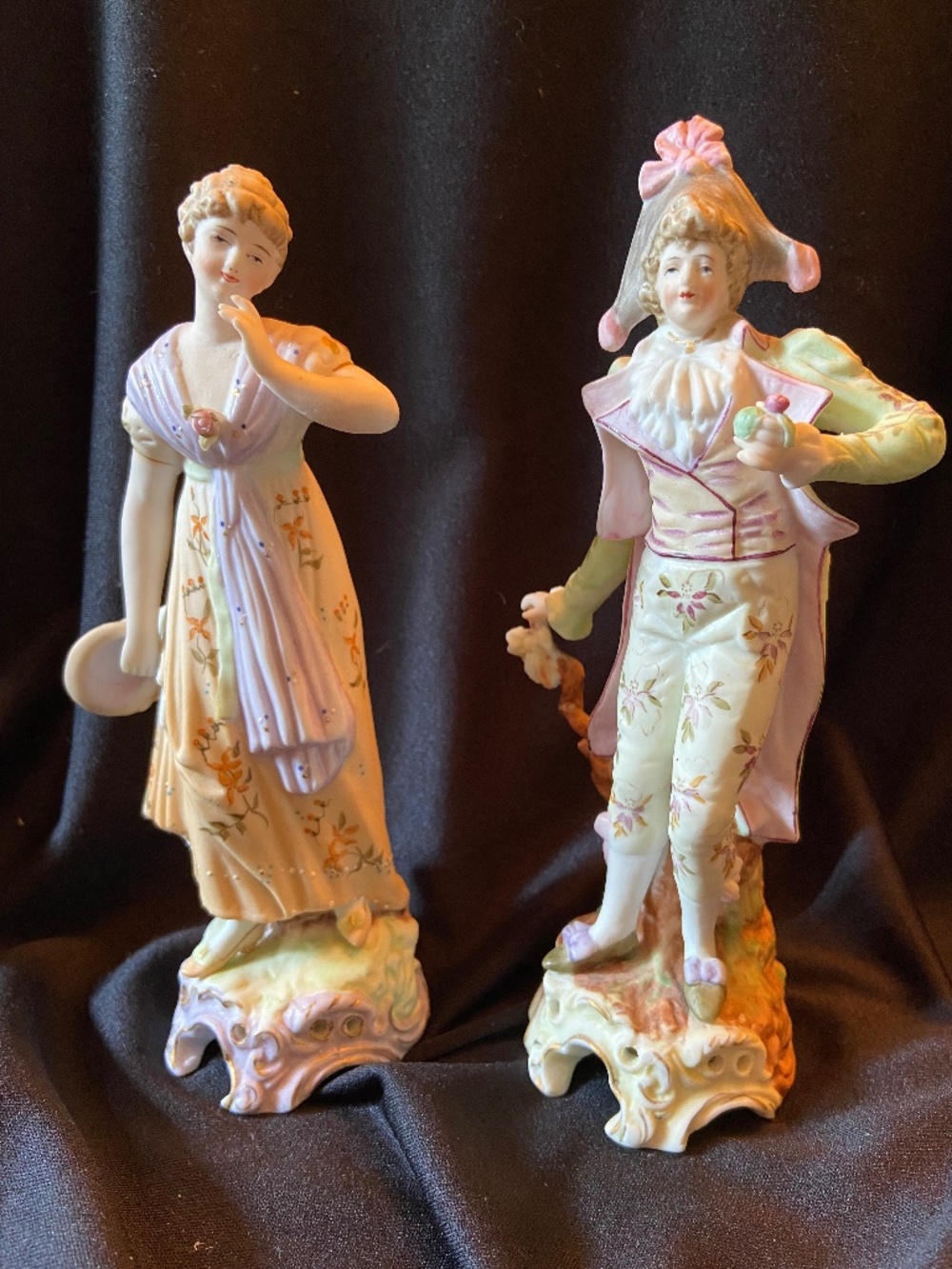 Vintage Arnart Creations Porcelain Figurines In the style of Kalk Bisque